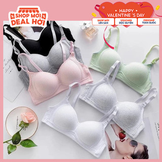 [From Nhỏ Tăng 1 Size] Combo 3 Áo Lót Nữ, Áo Ngực Cotton Không Gọng, Áo Ngực Mút Mỏng Dành Cho Học Sinh