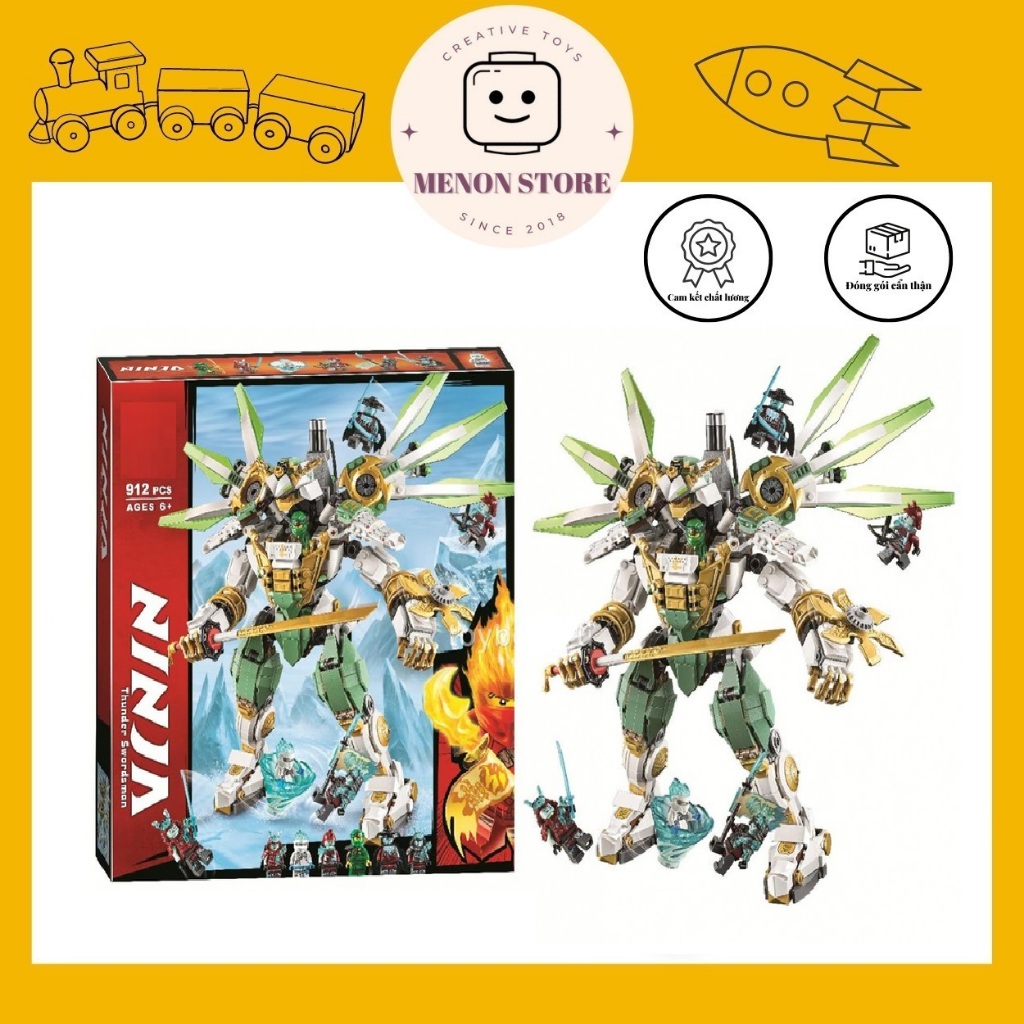 ของเล่นประกอบนินจา R3007 70676 หุ่นยนต์ซามูไรของลอยด์ - ปริศนาอัจฉริยะ