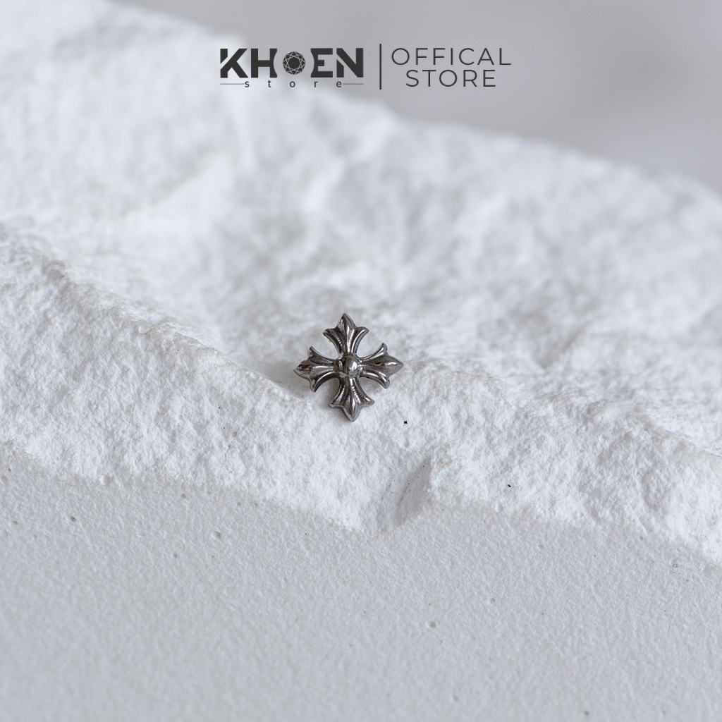 (1 ชิ้น) ต่างหูหัวใจโครเมียม - Titanium G23 - ร้านตาไก่