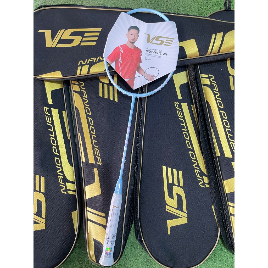 BADMINTON CKET VS TITAN 10 สีฟ้าพิเศษ สะดุดฟรี HANDLE READY KNIT 11KG
