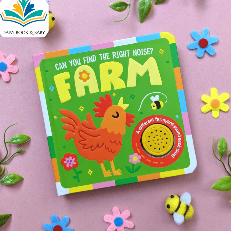เด็กแนวฟาร์มสุดสนุก การเรียนรู้ภาษาอังกฤษ ของเล่น SOUND BUTTON, ROUND BUTTON SOUND BOOK
