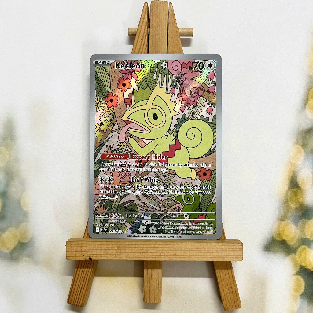 การ์ดรูปภาพ Pokemon Kecleon 213/191 - ภาพประกอบ Surging Sparks การ์ด Odd ภาษาอังกฤษหายาก