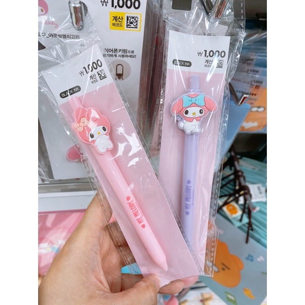 SANRIO MY MELODY x DAISO KOREA ปากกาเจลสีดํา