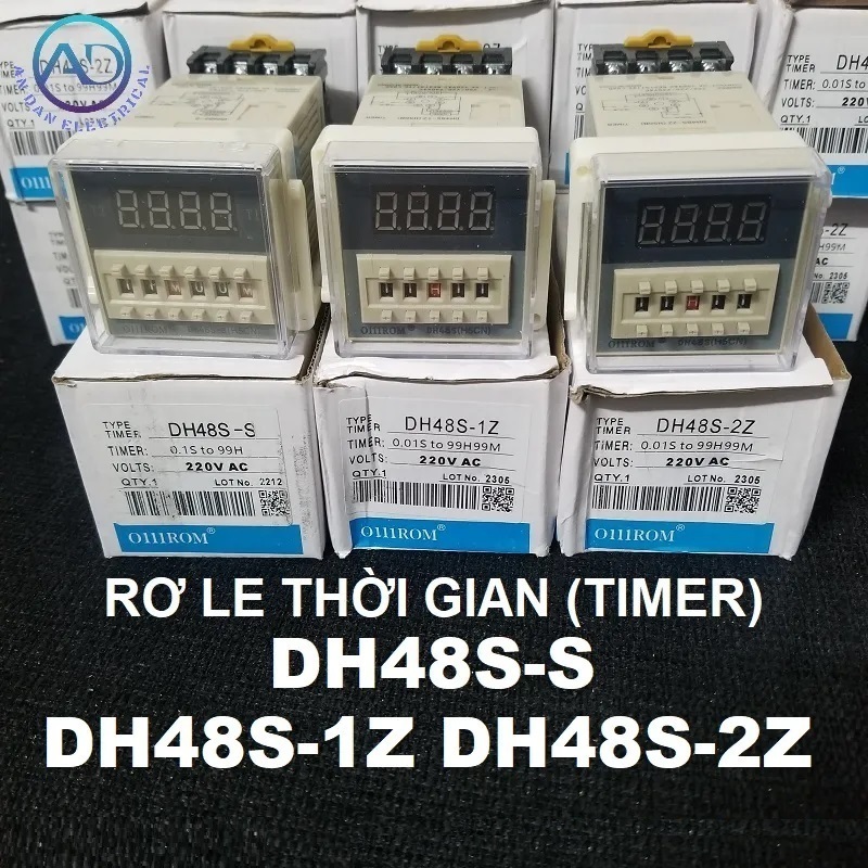 รีเลย์ไทม์ รีเลย์ตั้งเวลา รีเลย์ตั้งเวลา DH48S-S DH48S-1Z DH48S-2Z DH48S-2ZH (พร้อมฐาน) 220V 24V