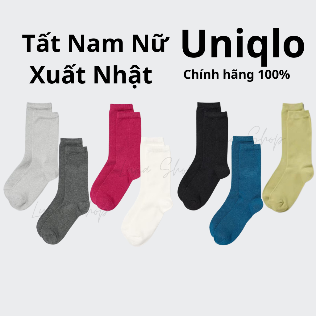 ถุงเท้า Heattech Uni.Qlo made in Japan ถุงเท้ากันแดดแบบหนา ผ้าฝ้ายเนื้อนุ่ม เย็นสบาย ป้องกันกลิ่นเท้า - LunaShop