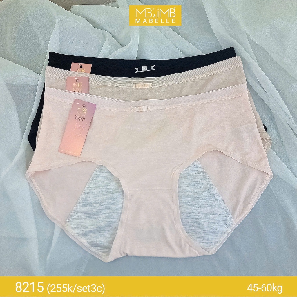 MB Mabelle Occhrona 8215 กางเกงประจําเดือนต้านเชื้อแบคทีเรีย - กันน้ํา โปร่ง ผ้าฝ้ายคุณภาพสูง