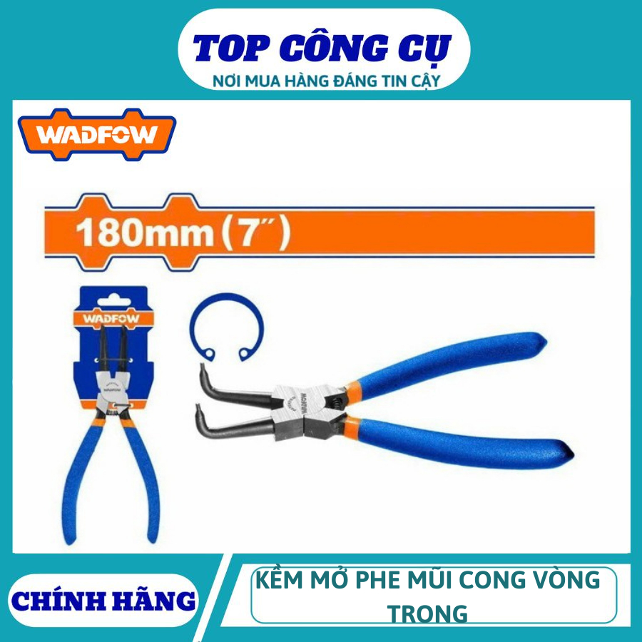 WADFOW TOOLS คีมปากแหลมแหวนด้านใน 7" WPL9C74