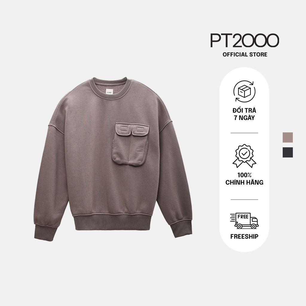 เสื้อสเวตเตอร์ผู้ชาย PT2000 ผ้าสักหลาดคุณภาพสูงหนา แบบ Regular (AS-016)