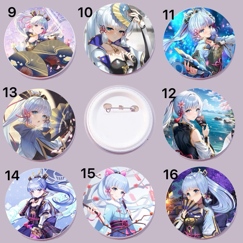 Kamisato Ayaka genshin impact badge 3 ชิ้นต่างๆ/จินติดตั้ง Kamisato Ayaka genshinin impact