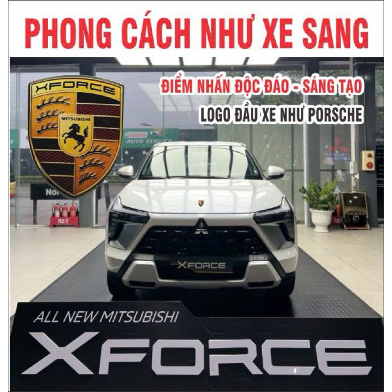 ตัวอักษร xforce โลโก้ xforce เหมือน Porsche อุปกรณ์เสริม xforce