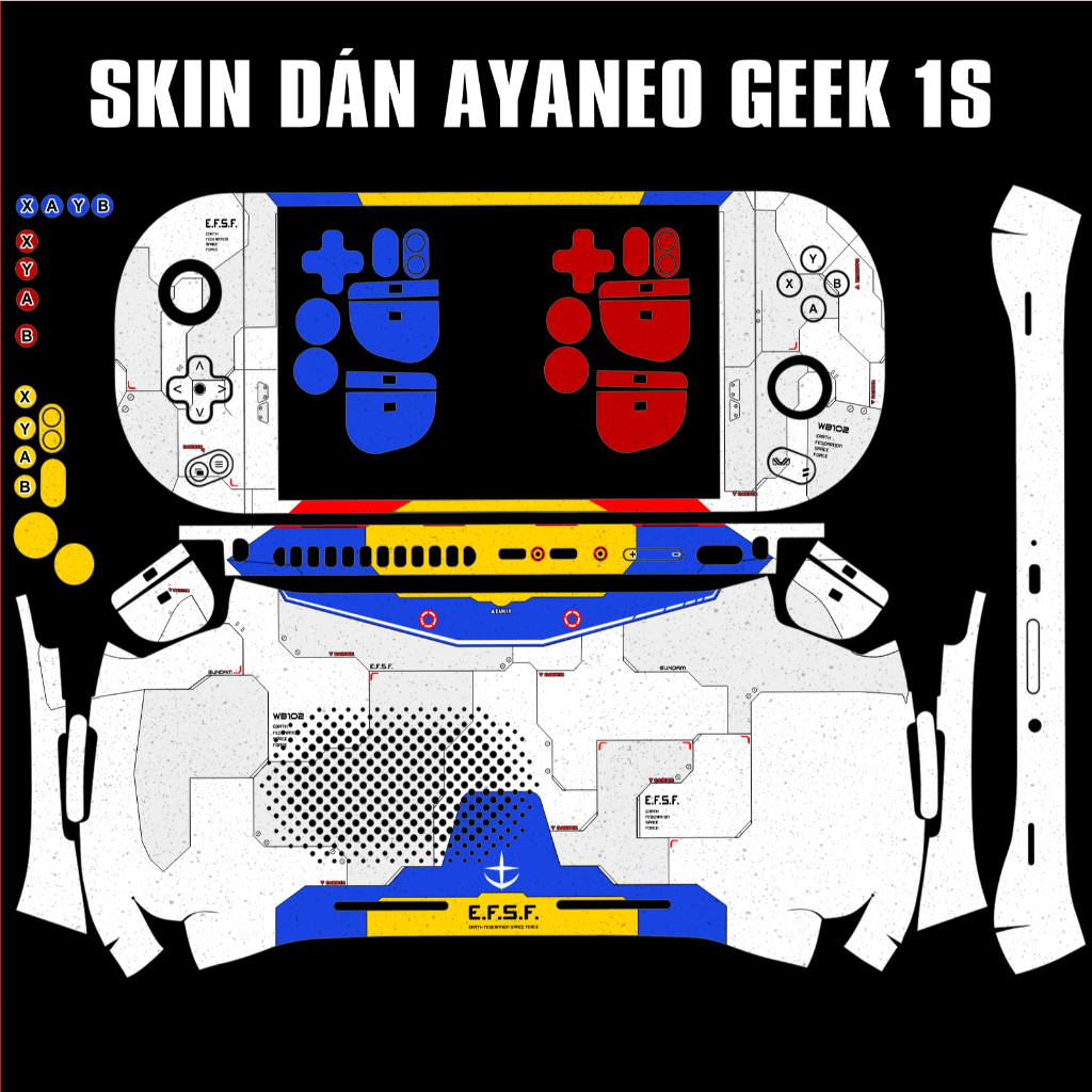 สติ๊กเกอร์ผิว AYANEO 2, 2s, Geek 1s,... โมเดลกันดั้มสีขาว | ฟิล์ม 3M | ขออัพออนแบบกําหนดเอง