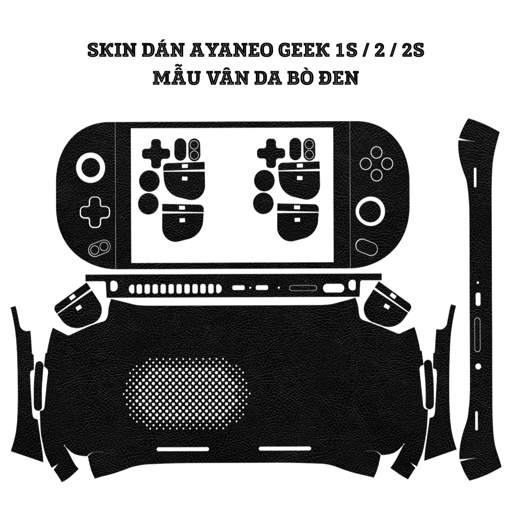สติ๊กเกอร์ผิว AYANEO 2, 2s, Geek 1s,... ลายหนังวัวดํา | ฟิล์ม 3M | ขออัพออนแบบกําหนดเอง