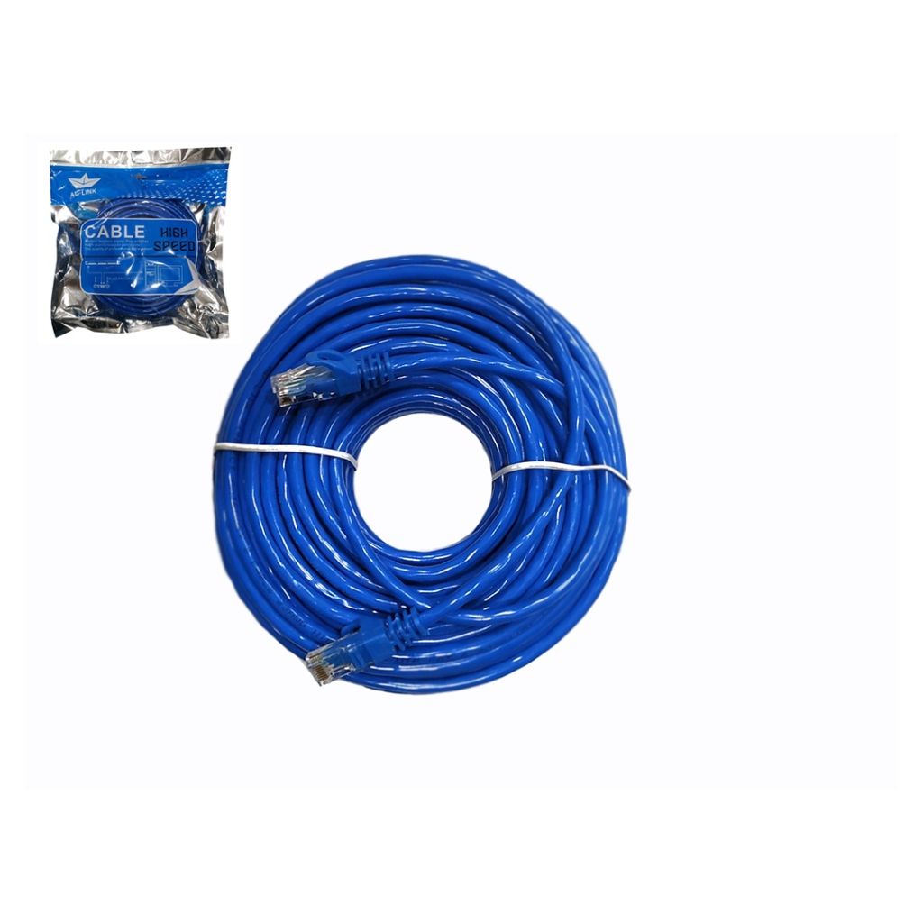 สายเคเบิลเครือข่าย UTP Cat6 AD-LINK 10M/15M/20M สีน้ําเงิน HIGH SPEED S6010B, S6015B, S6020B
