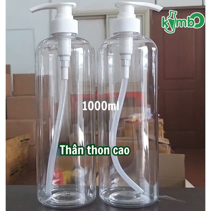[THICK Plastic] Combo ขวดพลาสติก 1 ลิตร/1000ml พร้อมอุปกรณ์เสริม (ตัวขวด 57g คอขวด 3.3cm)