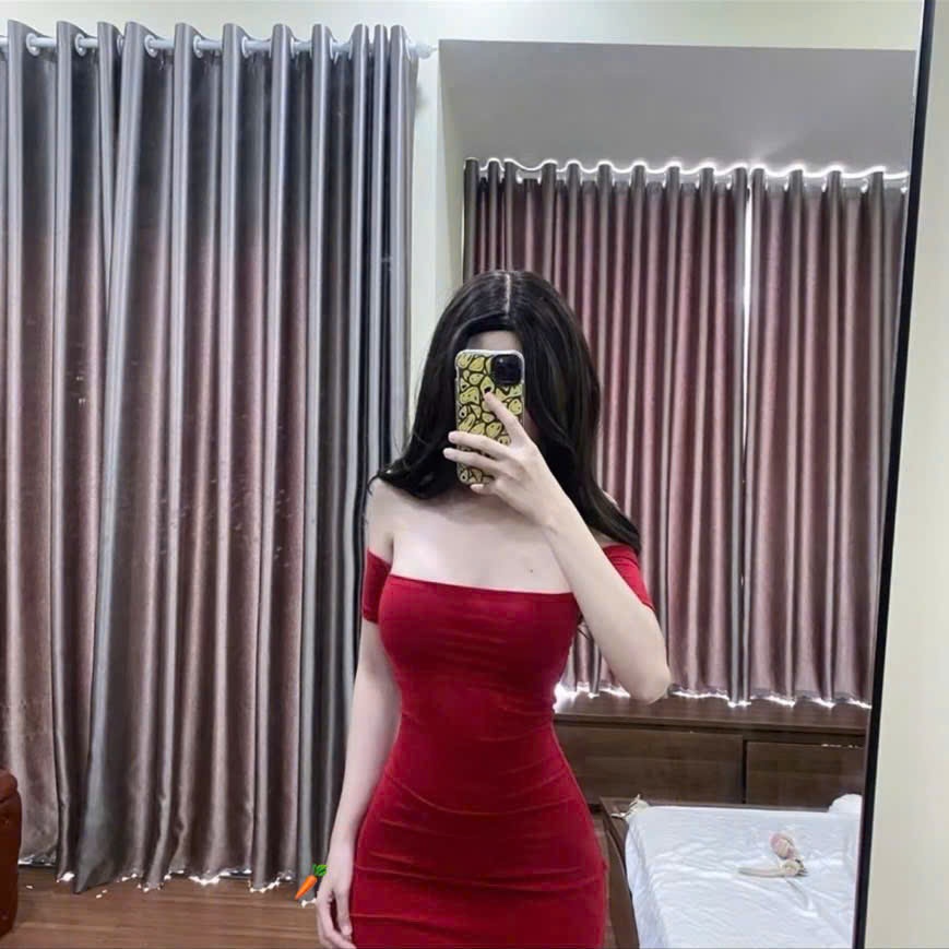 สวยมากเดรสสั้นเข้ารูปไหล่แบนเนื้อยางยืดนุ่มลื่น - รูปที่ 3