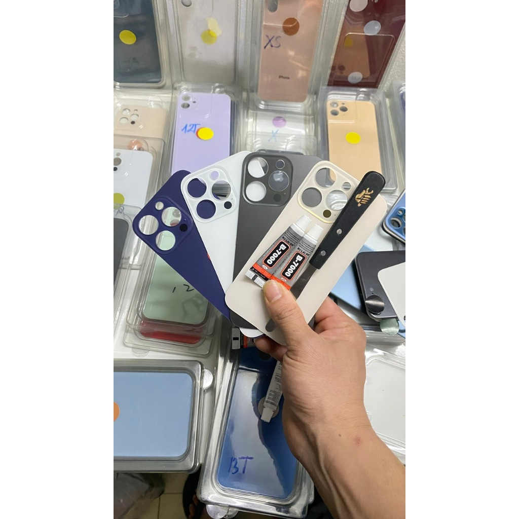 กระจกหลัง 14p.ro/ 14p.romax ปกติ มาพร้อมกาว 2 อัน + ที่งัดกระจก