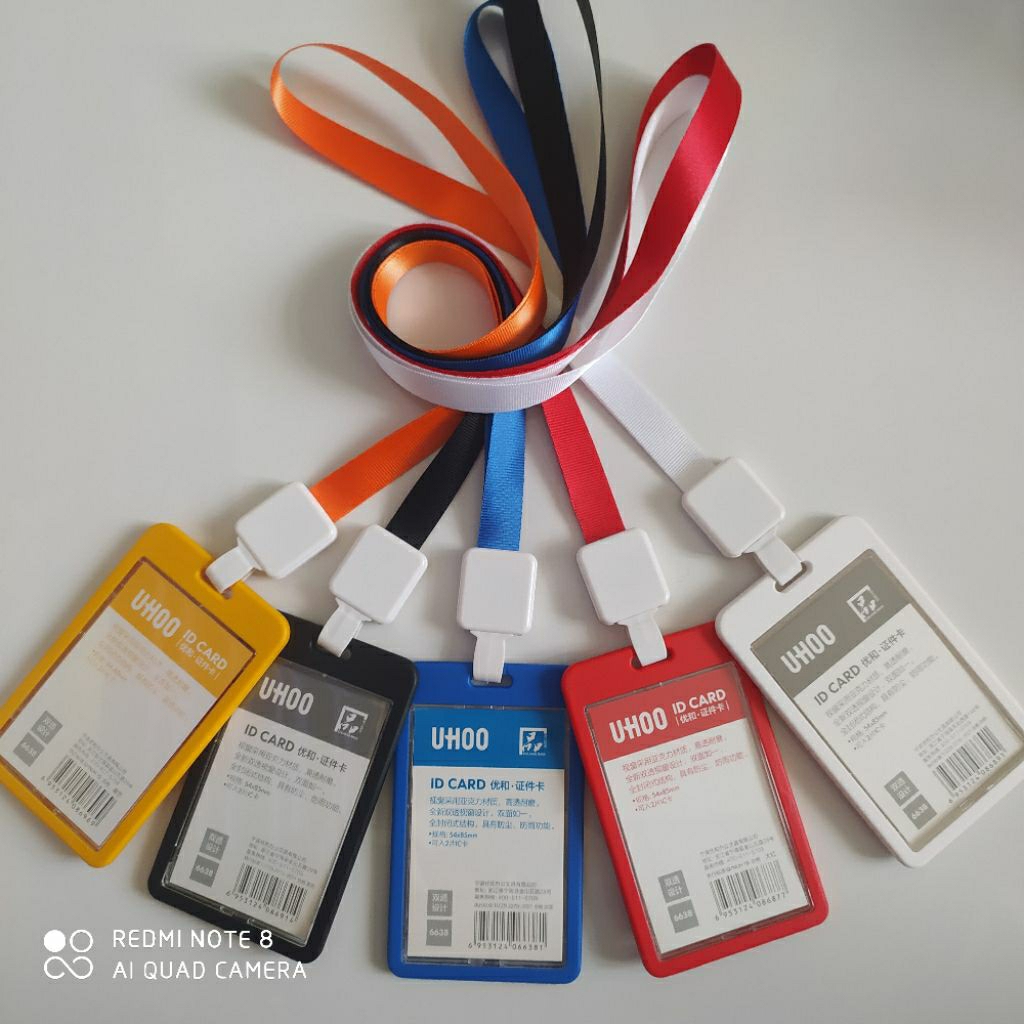 UHOO ซองใส่บัตร 2 ด้าน - อะคริลิคแบบมีเชือกพลาสติก