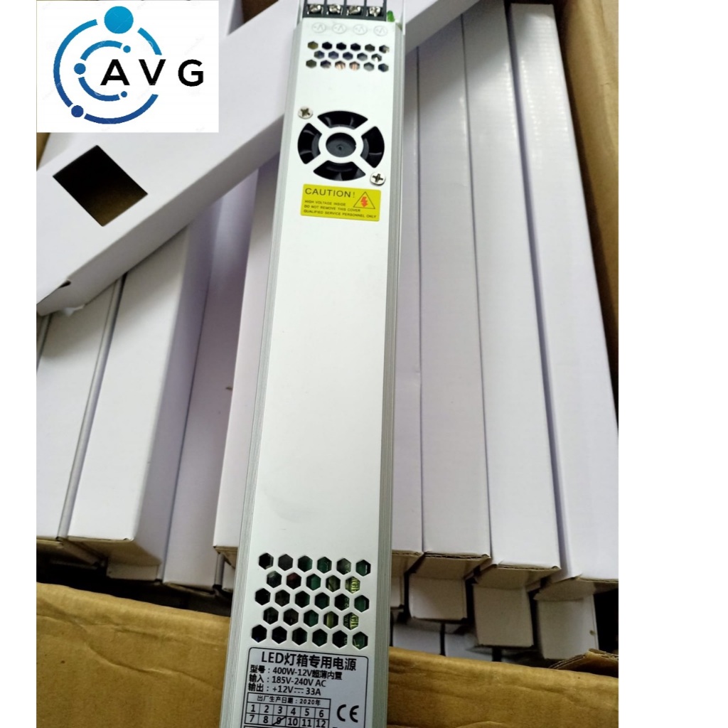 Slim Flat Power Supply 12v 25A 300W, 33A 400W พร้อมพัดลมระบายความร้อน