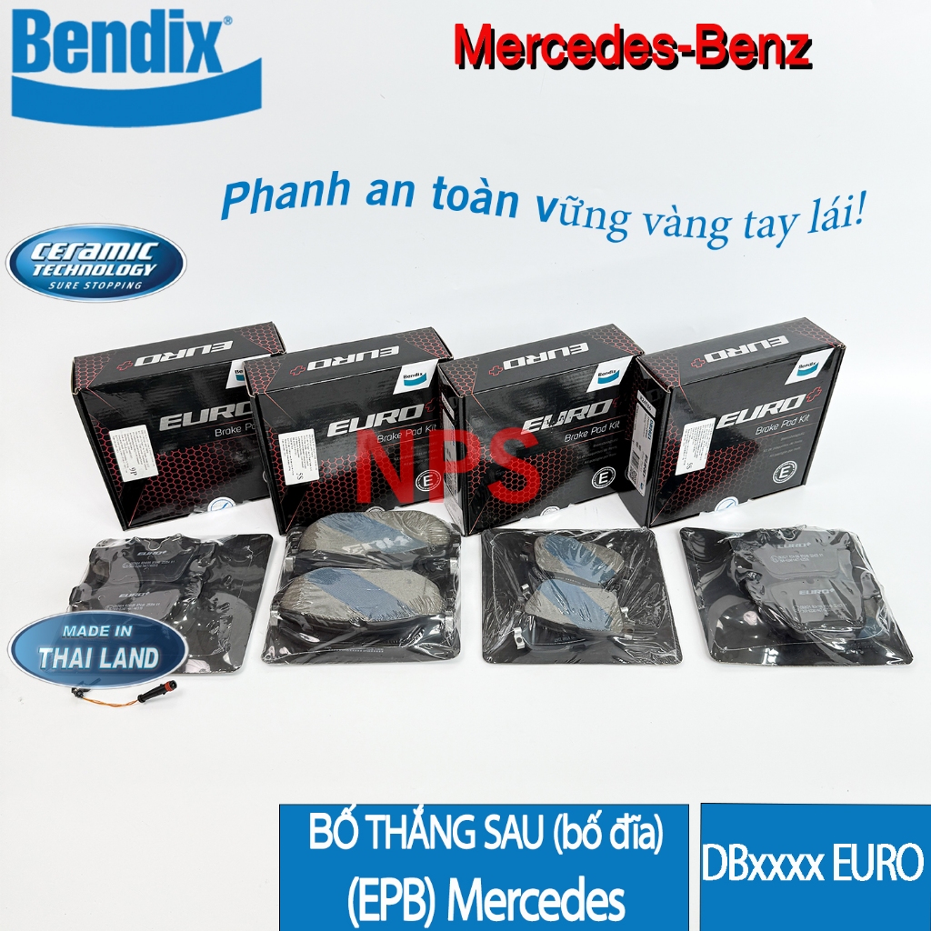 ผ้าเบรคหลัง (ดิส)Mercedes E200,W213,E Class,GLC250,GLC200,W205,C160,C180,C300,C350E(E(E(EPB)(Bendix)