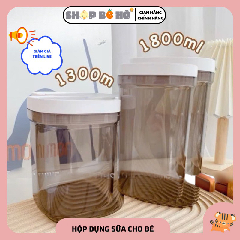 ที่ใส่นมผง กล่องเก็บนมผงเด็ก (1300,1800ml~500gr,700gr) Shopbeho