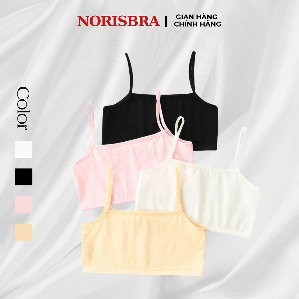 Combo 4 Cool Cotton Girls T-shirts - ชุด 4 ชิ้นเสื้อยืดผ้าฝ้ายสบายสําหรับสาว NORISBRA A032