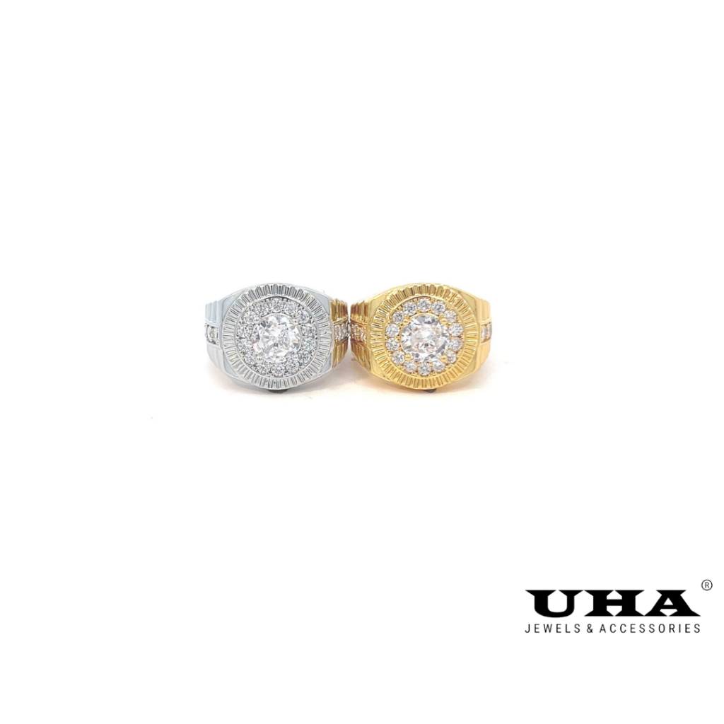 N911 แหวนผู้ชายหิน Cz คุณภาพสูงประกาย UHA