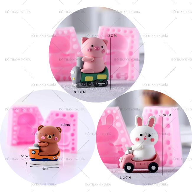 แม่พิมพ์ซิลิโคน - กระต่ายและแครอท - FILL JELLY - MAKE CANDLES - MAKE CHOCOLATE - MAKE SOAP
