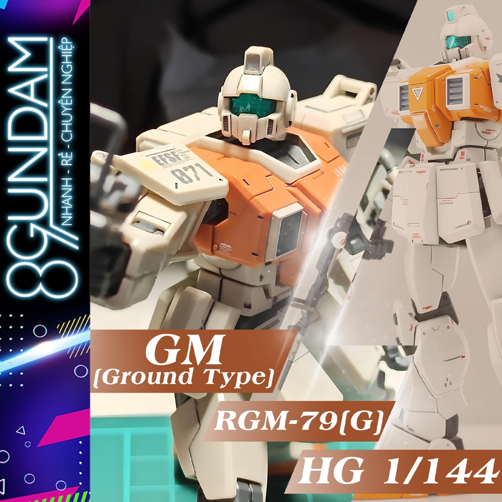 HG GM Ground Type KK Assembly Model (พร้อมฐาน + รูปลอกน้ํา)