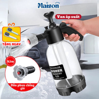 Bình Xịt Tạo Bọt Tuyết MAISON Rửa Xe Ô Tô, Xe Máy Kèm Đầu Phun Chắn Gió, Bình Tưới Cây Cầm Tay Tiện Dụng 2L