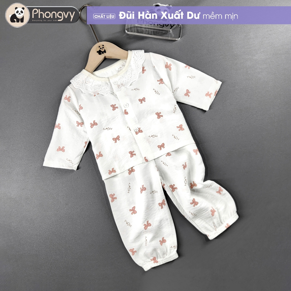 (N82) สินค้า Surplus ชุดอยู่บ้านติดแอร์ในปกลูกไม้เกาหลีสุดเท่สําหรับเด็กผู้หญิง
