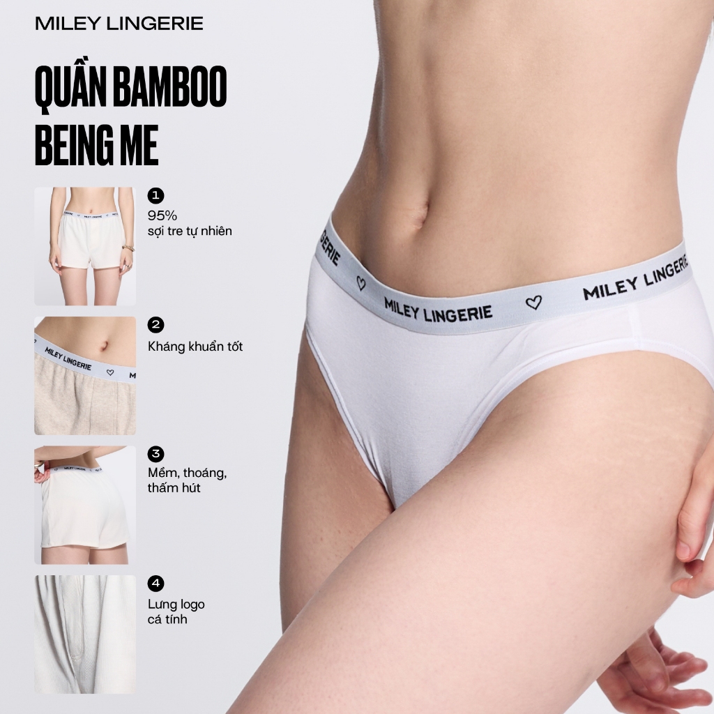 Bamboo Miley Lingerie FBS01 Bamboo Fabric Logo Back Pants (Size S - XXXL)