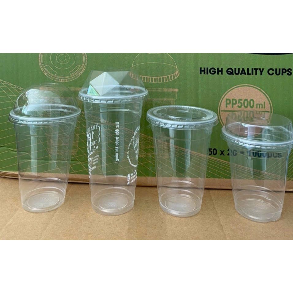 ขายส่งกล่อง 1000 ถ้วย U360, PP 360, PP 400, PP 500, PP 650, PP 700 ml พร้อมปาก 95mm นุ่ม หนา ใส เงา 