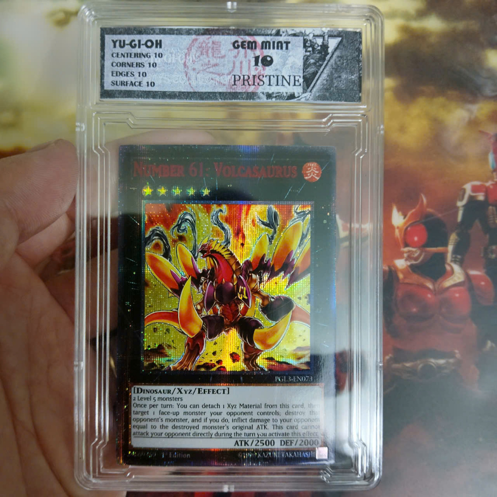 Yu gi oh Dot Frame Painting Number 61 Volcasaurus ZTIN EN 1458 D7 107