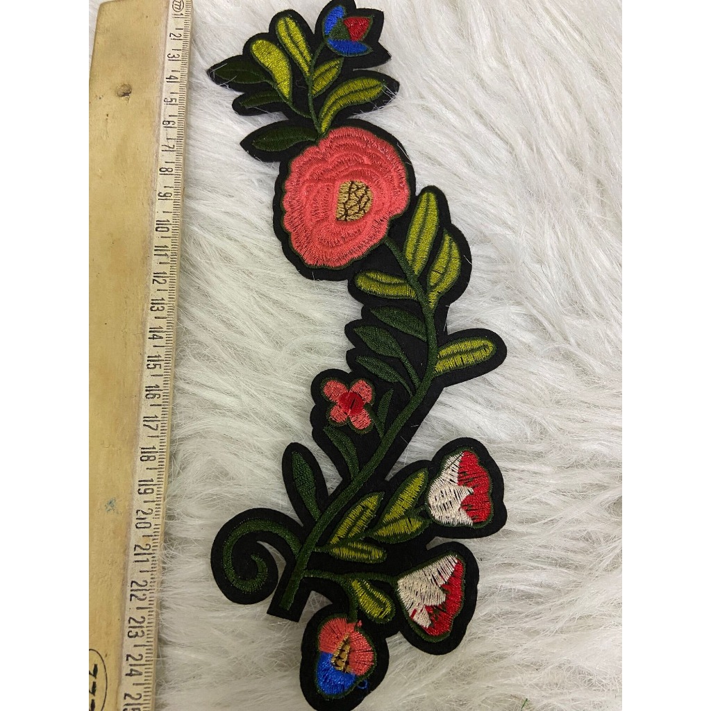 อาร์มเสื้อผ้าปักชาร์ปลายชมพูส้ม (SP6)