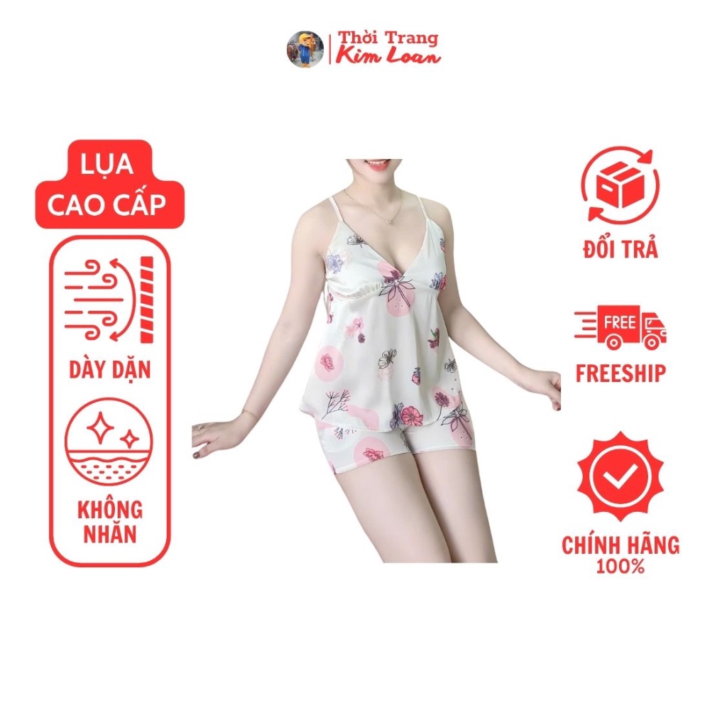 [VIP36,VIP37,VIP38] - ชุดนอนสตรีสองชิ้นลายหลากสี, ผ้าไหมละตินคุณภาพสูง