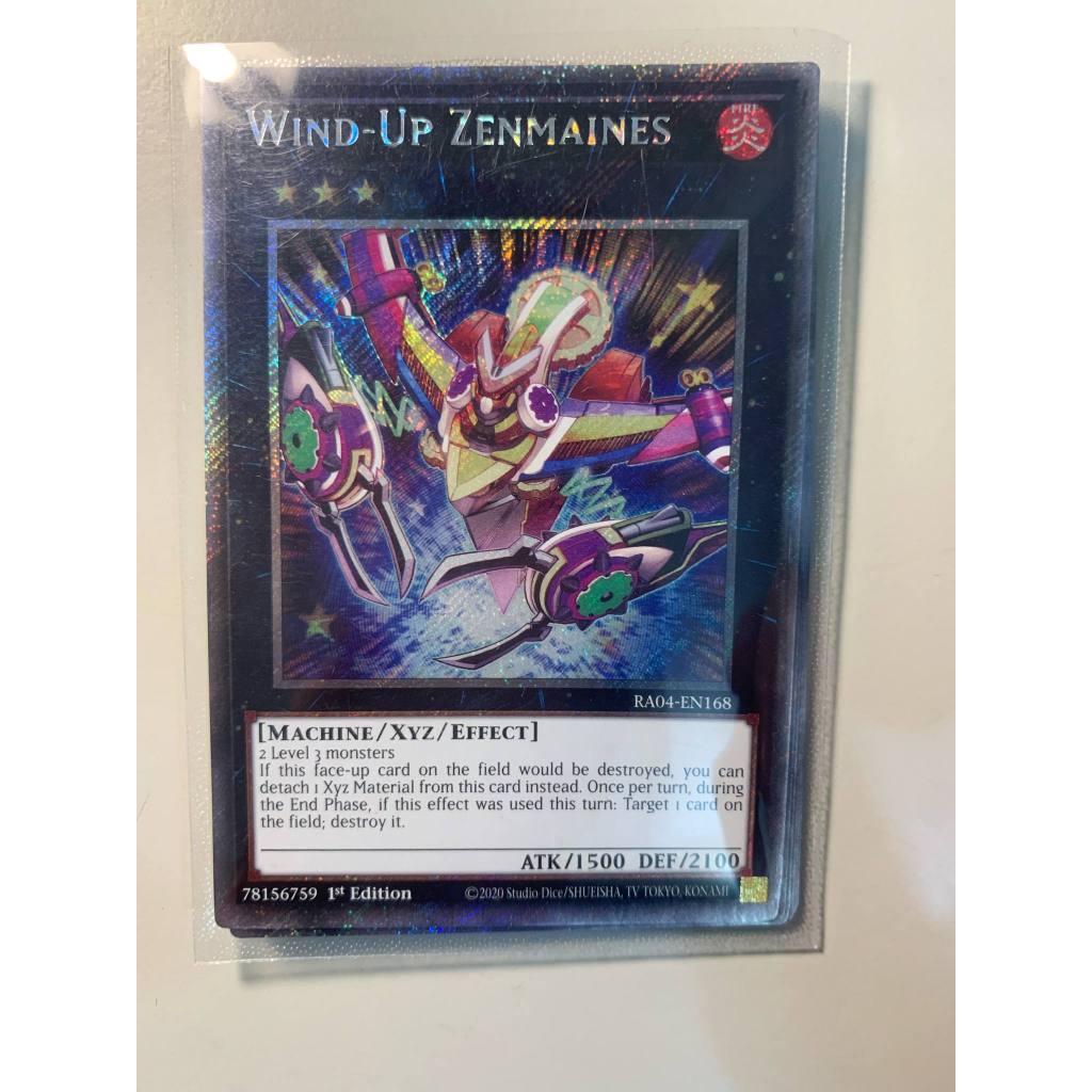 การ์ด Yugioh ของแท้ Wind-Up Zenmaines RA04-EN168 แพลทินัม