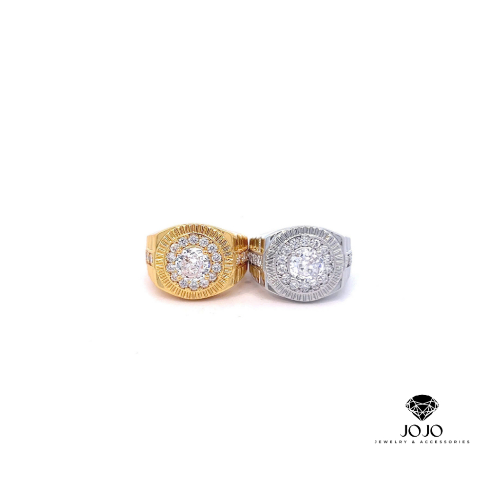 N911 แหวนผู้ชายหิน CZ ประกายคุณภาพสูง JOJO