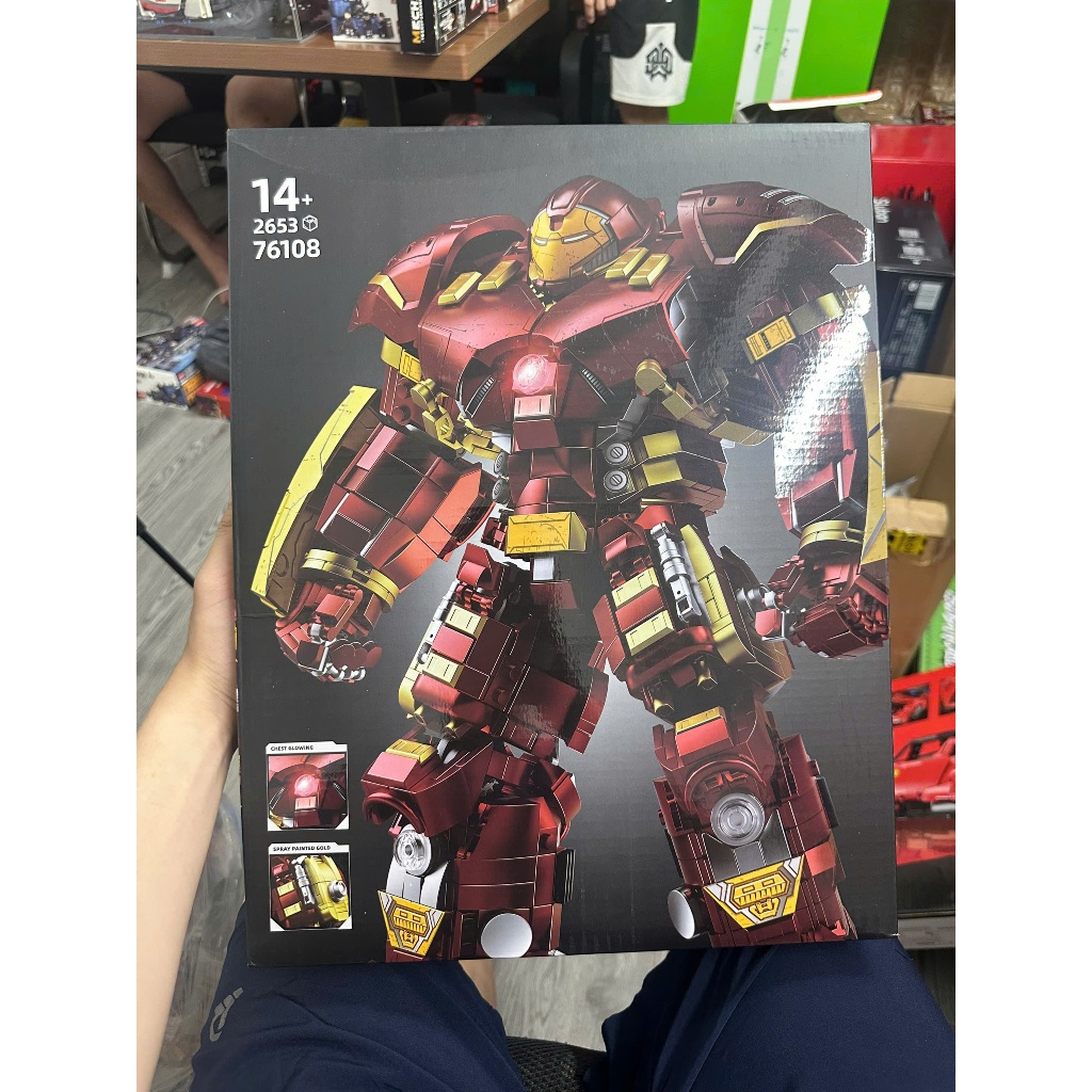 (ฟรี มินิฟิกเกอร์ 1 ตัว) ฮัลค์บัสเตอร์ 76108 หุ่นยนต์ประกอบของเล่นชุดพร้อมชิ้นส่วน 2653