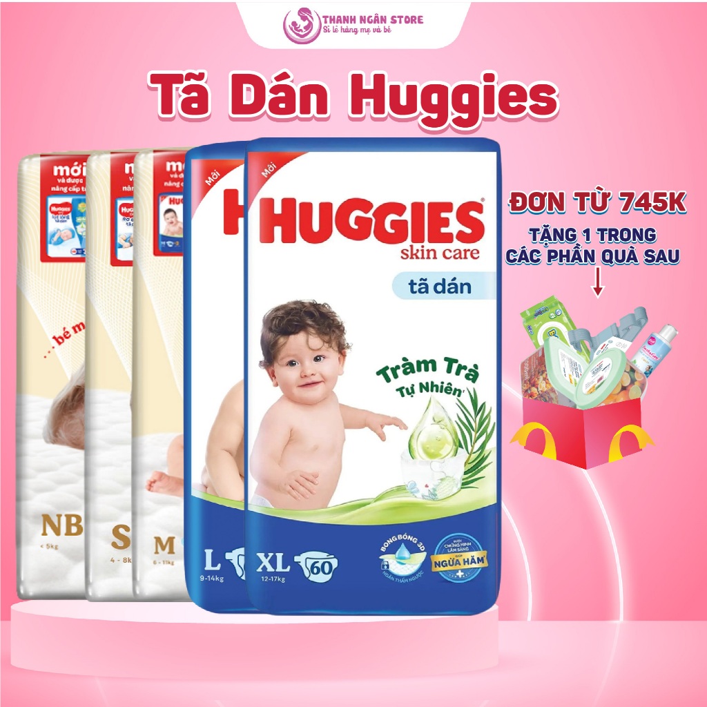 Huggies Diapers S82 M76 L68 XL60 XXL54 HUGGIES Skin Perfect Diapers Super Absorbent and Soothing - T