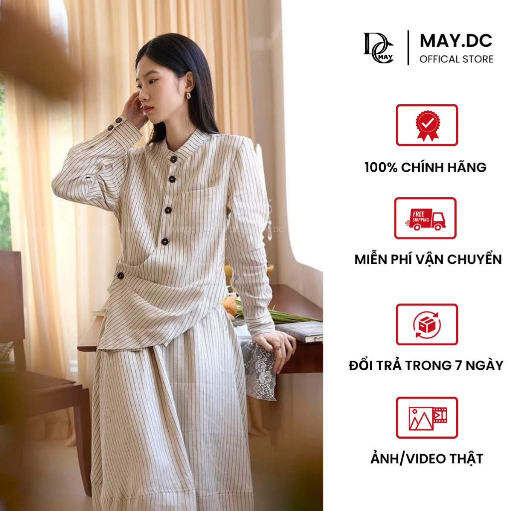 ELY SET By MAY.DCs HOUSE Stylish Shirt Set ผสมผสานกับกระโปรงบานลายสก๊อต