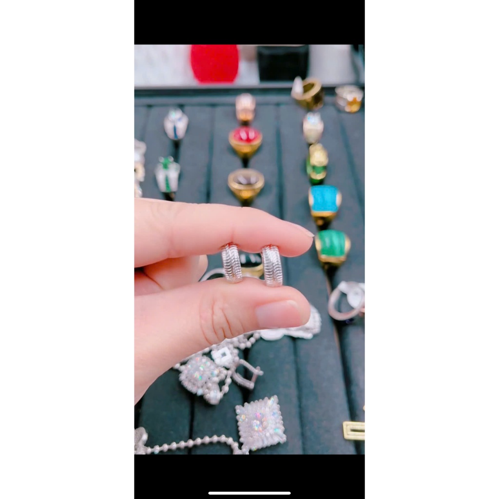 คู่ทองแฟชั่นต่างหูชุดเรขาคณิต ไม่แพ้ง่าย เครื่องประดับของขวัญสําหรับผู้หญิง (บาท83)