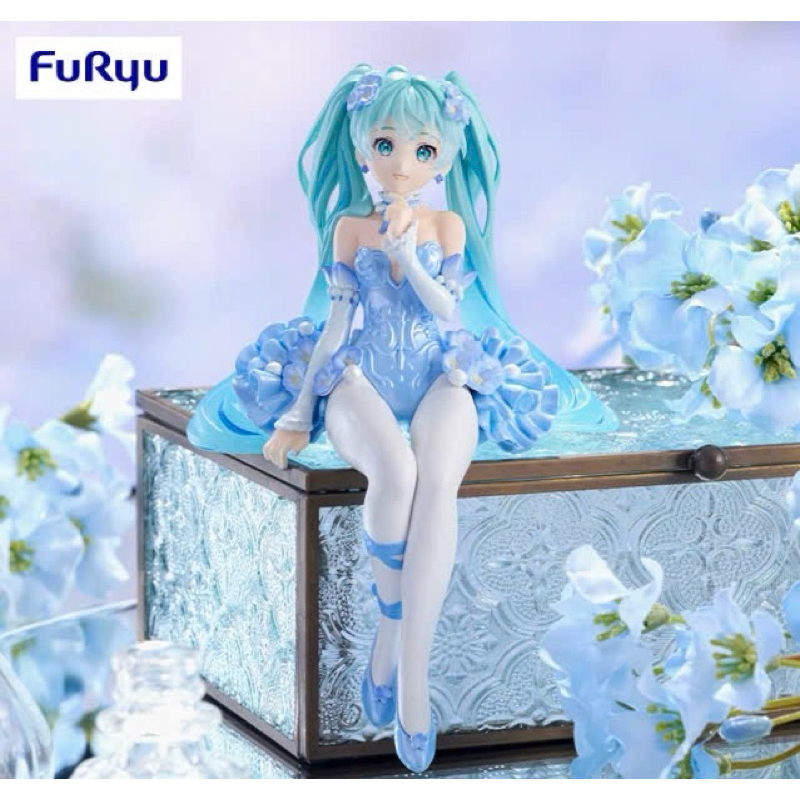 [Furyu] Hatsune Miku Flower Fairy Nemophila Pail Blue Color Ver. จุกปิดเส้นก๋วยเตี๋ยว | โมเดลจุกบะหม