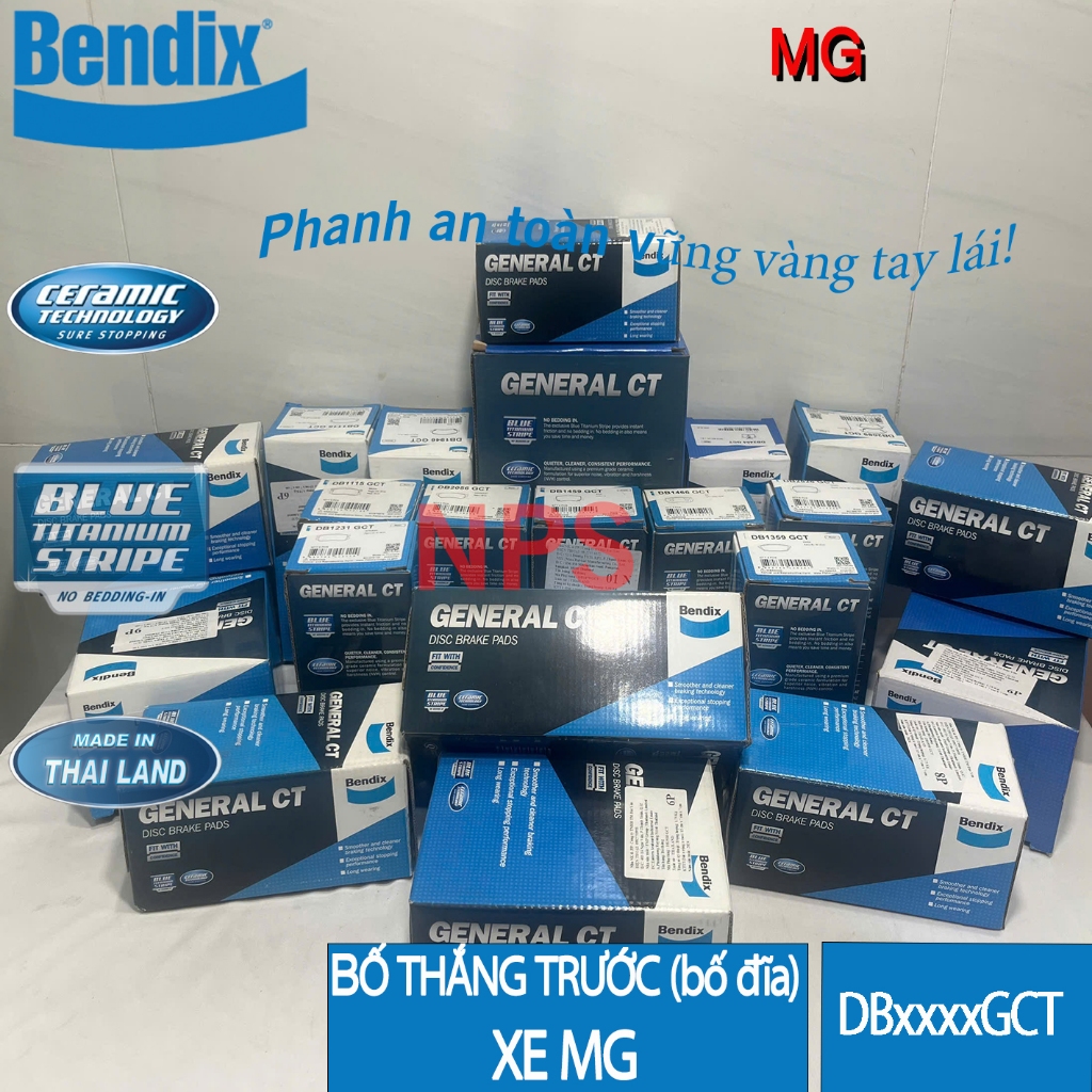 ผ้าเบรคหน้า (ผ้าดิส/ผ้าเบรค) MG ZS, MG HS, MG ZS-EV, MG Pickup Trucks (Bendix)