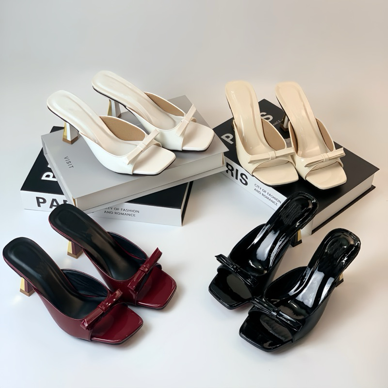 VYARA-รองเท้าแตะส้นสูงผู้หญิงมีสไตล์[GNY]