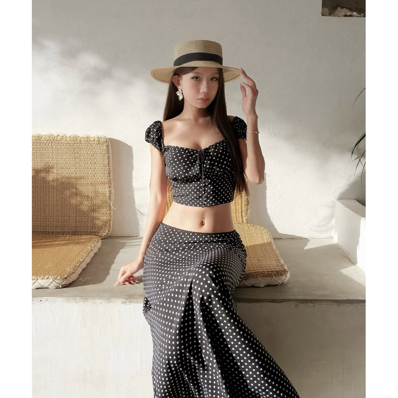 [AVAILABLE] Dotty Chic Set/ชุดกระโปรงยาว Polka Dot