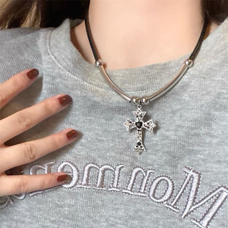 KOLS 1144 สร้อยคอสตรีทฮิปฮอปข้าม