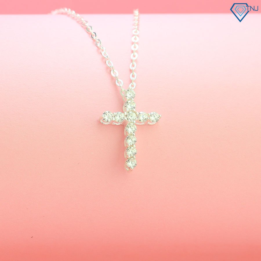 สร้อยคอไม้กางเขนเงิน 925 สําหรับผู้หญิงหินหรูหรา DCN0756 - TNJ Jewelry
