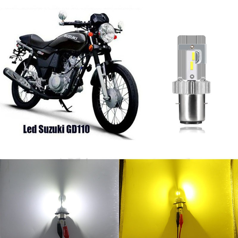 ไฟหน้าแบบไขลาน H6 M6 สีขาวและสีเหลืองสว่างเป็นพิเศษสําหรับ Suzuki Gd110 En 125 HJ 125