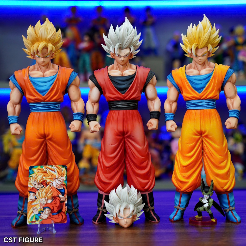 โมเดล Goku ssj1 Goku ssj2 สูง 31 ซม. HY studio - ฟรีการ์ด PVC หรือ Chibi Dragonball