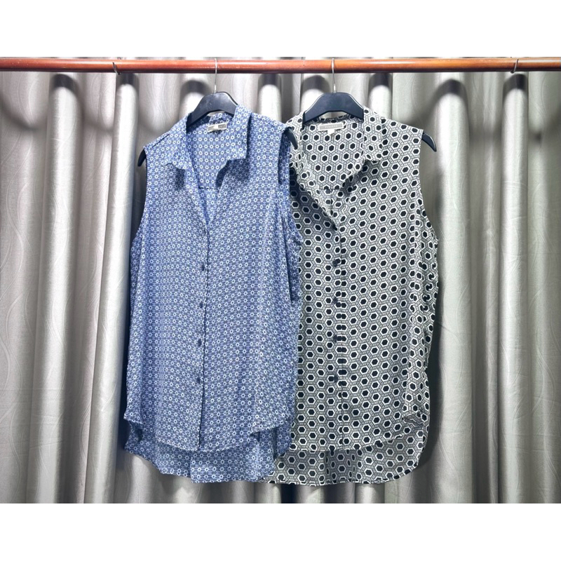 (Bigsize) - PATTERN SHIRT COLLAR SHIRT (L=XL)